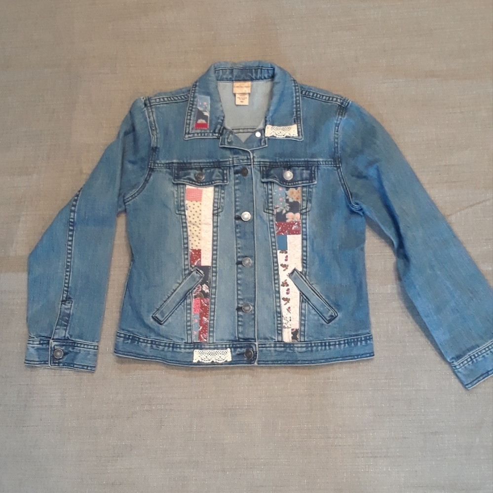 Covington Blue Denim Jacket With Upcycled Details
